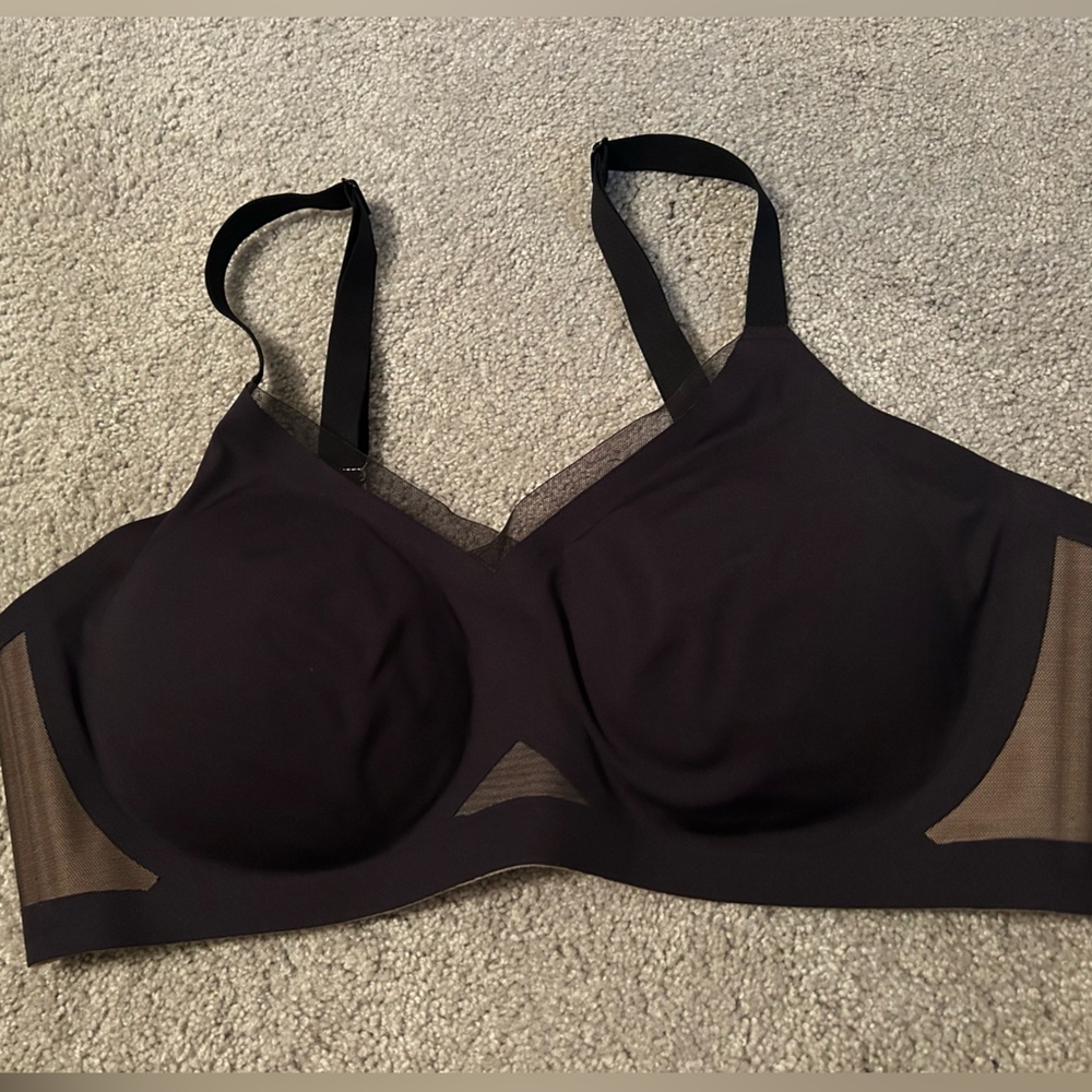 Honeylove Crossover Black Wireless Bra 1X